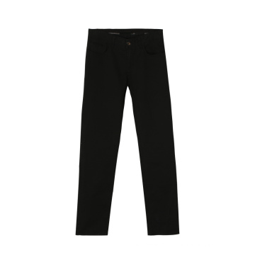 Man's Black Cotton Pandex Twill Cargo Pants